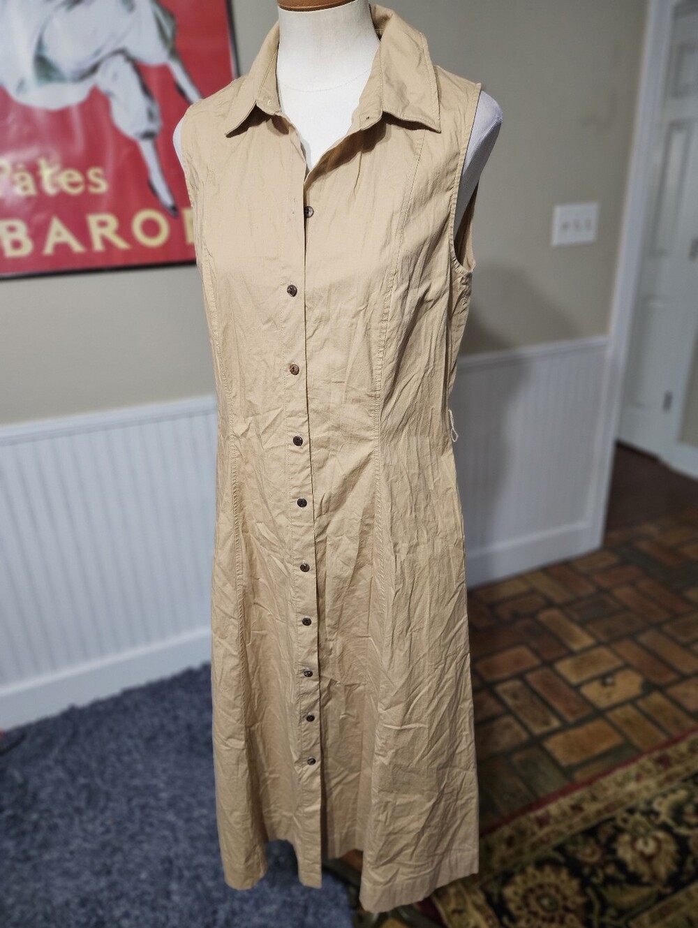 Anne Klein Button Down Sleeveless Dress Size 12